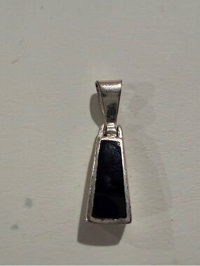 Silver Pendant with Black Inlay